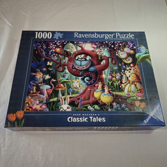 Ravensburger 1000 Pc Puzzle Alice in Wonderland Most Everyone Is Mad Complete - Picture 1 of 6